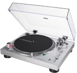 Audio-Technica vinüülplaadimängija AT-LP120X-USB suoravetoinen ammattilevysoitin AT-VM95E-äänirasialla, hõbedane