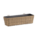 H4Y rõdu lillekast WICKER 60x20xH17cm, beež