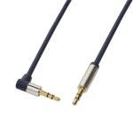 LogiLink Audio kaabel 3.5 Stereo M/M 90° angled, 1.00 m, sinine