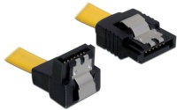 Delock kaabel SATA 6 Gb/s male straight > SATA male down 30 cm yellow metal