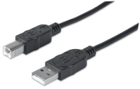 USB Kabel Manhattan A -> B St/St 1.00m schwarz