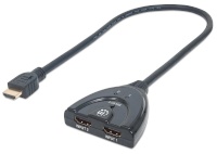 Manhattan HDMI Adapter 2-Port integriertes Kabel