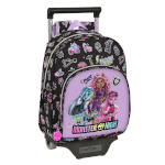 Monster High ratastega koolikott Creep must 28x34x10cm