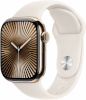 Apple Watch Series 10 42mm GPS + Cellular Gold Titanium Case and Star White Sport Band, S/M, kuldne/valge