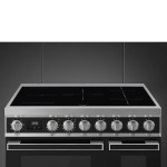 Smeg induktsioon CPF92IMBL , Portofino, 5 x induktsioon, 2 x elektriahi, 90 cm, aurupuhastus, must