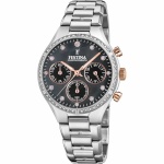 Festina meeste kell F20401/4 Ø 36 mm must Hõbedane