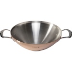 De Buyer pann Prima Matera Wok induct ion copper/steel with 2 handles