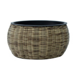 H4Y lillepott WICKER D37xH19cm, helepruun