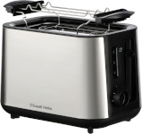 Russell Hobbs röster Heaton Toaster, roostevaba teras/must