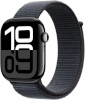 Apple Watch Series 10 46mm GPS + Cellular Mirror Black Aluminum Case with Inky Sport Loop, must