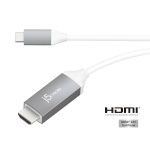 J5 Create adapter j5create USB-C to 4K HDMI Cable (USB-Cm -> 4K HDMIm 1.8m, colour valge hõbedane) JCC153G-N