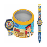 Cartoon laste kell JAKE THE PIRATE - TIN BOX (Ø 33mm)