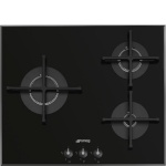 SMEG pliidiplaat PV163B3 Linea, 3 x gaas, 60cm, must, faasitud serv