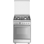 Smeg gaasipliit SCB60MX9 Mista, 60 cm, 4 x gaas, aurupuhastus, elektriahi, roostevaba teras