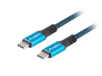 Lanberg kaabel CA-CMCM-45CU-0005-BK USB-Cable 0.5 m USB4 Gen 2x2 USB-C must, sinine