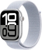 Apple Watch Series 10 46mm GPS + Cellular Silver Aluminum Case with Bluish Sport Loop, hõbedane/sinine