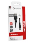 Tiemme Micro USB kaabel,2A. 1m, must