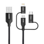 Choetech Cable IP0030, MFi 3in1, USB-A/Lightning/Micro USB/USB-C, 5V, 1,2m must