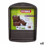 Pyrex ahjuvorm Asimetria Ristkülikukujuline must 28x22cm Metall (6tk)