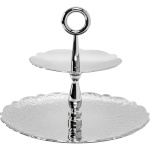 Alessi kandik MW52/2 Dressed Two-Dish Cake Stand, hõbedane