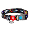 Waudog Nylon Dog collar with QR code "NASA" size XL