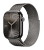 Apple Watch Series 10 46mm GPS + Cellular Slate Titanium Case with Milanese Band, M/L, titaan/must