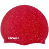 Crowell ujumismüts Swimming Silicone Recycling Pearl punane 9