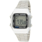 Casio unisex kell VINTAGE must Hõbedane (Ø 32 mm) (Ø 34 mm)