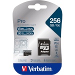 Verbatim mälukaart microSDXC Pro 256GB Class 10 UHS-I + Adapter