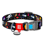 Waudog Nylon Dog collar with QR code "NASA" size L