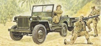 Italeri liimitav mudel Willis MB Jeep with Trailer