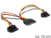 Delock kaabel Power SATA 15pin > 2x SATA HDD - angled