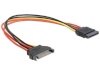 Delock kaabel Power SATA 15 Pin male > SATA 15 Pin female extension 30 cm