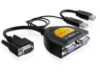 Delock videokaabel Video Adapter VGA-> 2x VGA + USB(AF)