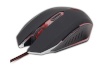 Gembird hiir 2400 DPI, 6-button, USB, black with red backlight