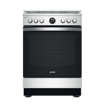 Indesit pliit Indesit IS67G8CHX/E/1 , Freestanding, Gas hob, Electric oven, A, Width 60 cm, valge/must