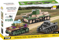 Cobi klotsid Renault R35 - Valentine IX - Panzer I