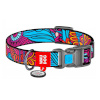 Waudog Nylon Dog collar with QR code "Summer" size XL