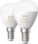 Philips lambipirn Hue White Ambience Luster Smart Lamp, E14, P45, 470 lm, 2200-6500 K, 2tk