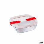 Pyrex hermeetiline lõunasöögi karp Cook&heat 1 L 20x17x6cm punane Klaas (6tk)