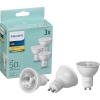 Philips LED pirn Spotlight GU10, WW  Set of 3, 50W, 2700K, soevalge