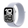 Apple Watch Series 10 GPS + Cellular 42mm hõbedane Aluminium Case with sinine Cloud Sport Loop