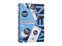 Nivea Men komplekt Creme 30ml + Antiperspirant Men Invisible Black & White Fresh 150ml + Shower Gel Men Sensitive 250ml, meestele