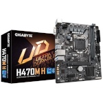 Gigabyte emaplaat intel H470 Express LGA1200 micro-ATX memory Ddr4 memory Slots 2 1xpci-express 3.0 1x 1xpci-express 3.0 16x 1xm.2 1x15pin D-sub 1xhdmi 4xusb 2.0 2xusb 3.2 1xps/2 1xrj45 3xaudio Port h470mh