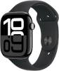 Apple Watch Series 10 46mm GPS + Cellular Mirror Black Aluminum Case and Black Sport Band, S/M, must