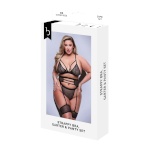 Baci Lingerie aluspesu komplekt must 3-osaline