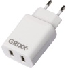 Grixx laadija Power Adapter 220V valge Dual USB A