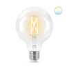 WiZ nutipirn Smart Bulb Globe, E27, Wi-Fi, 2700-6500 K, 806 lm, 9 cm, clear glass, tunable white