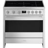 Smeg elektripliit B95IMX9 Mista, 90 cm, 5 x induktsioon, elektriahi, aurupuhastus, roostevaba-teras