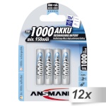 Ansmann akud 12x4 NiMH 1000 Micro AAA 950mAh